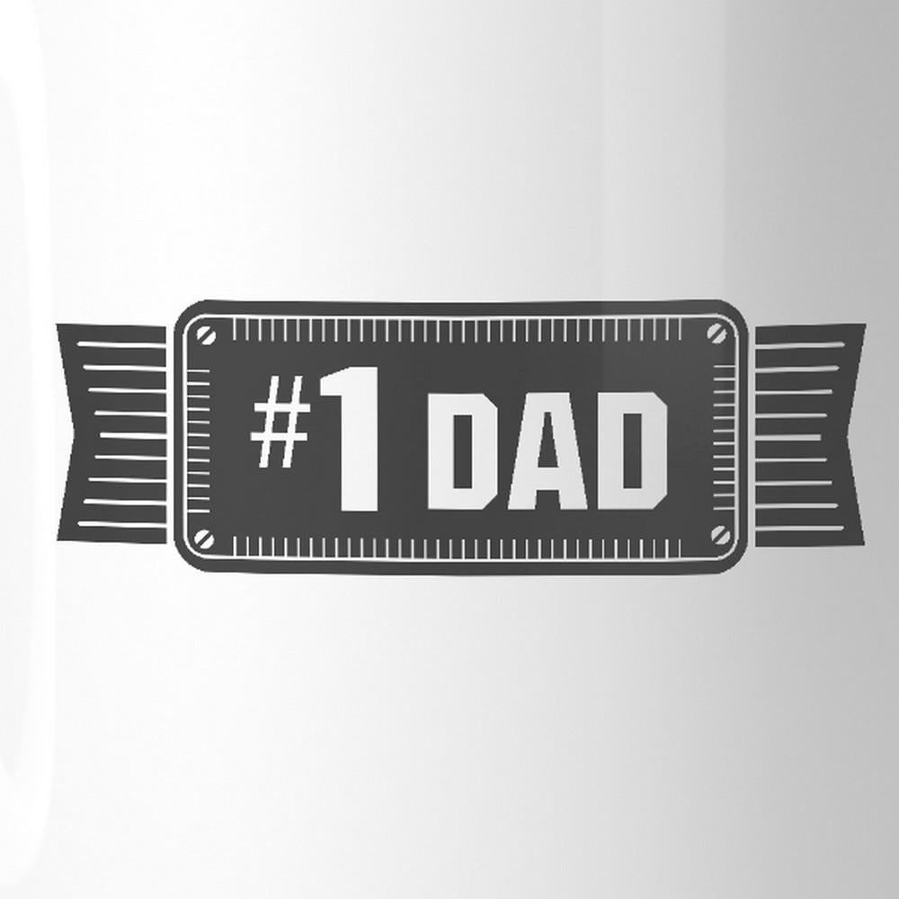 #1 Dad Ceramic Coffee Mug Unique Vintage Design - Cart2u.ro