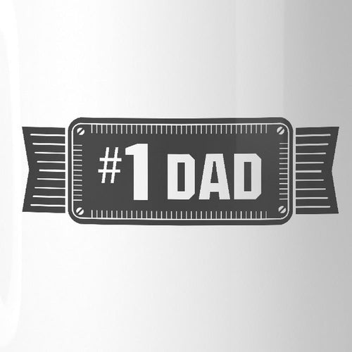#1 Dad Ceramic Coffee Mug Unique Vintage Design - Cart2u.ro