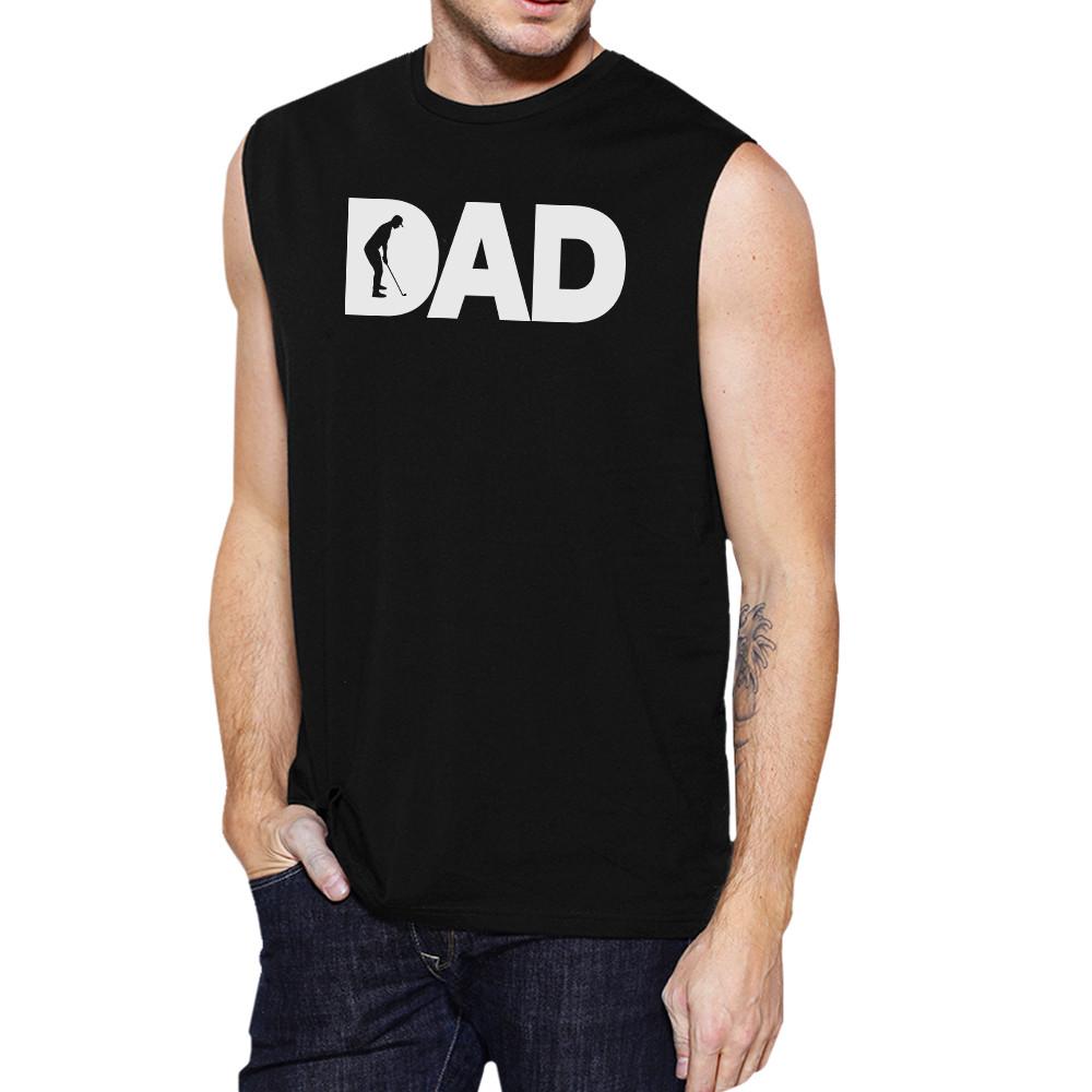 Dad Golf Mens Black Fathers Day Design Muscle - Cart2u.ro