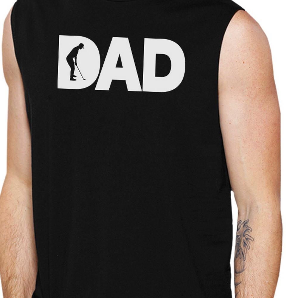 Dad Golf Mens Black Fathers Day Design Muscle - Cart2u.ro