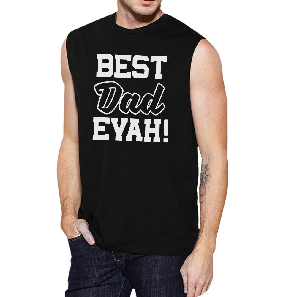 Best Dad Evah Men's Black Sleeveless Muscle Tank - Cart2u.ro