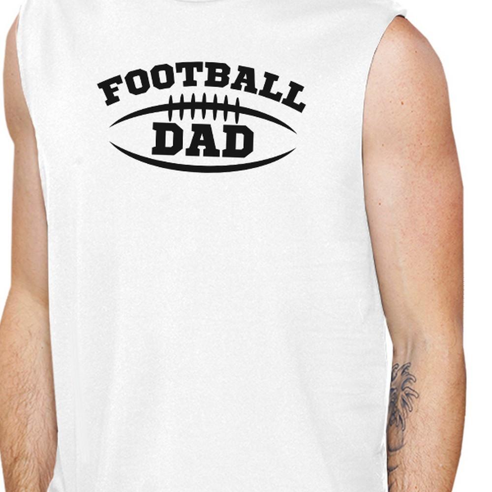 Football Dad Men's White Sleeveless Muscle Tank - Cart2u.ro