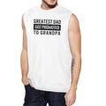 Promoted To Grandpa Men's White Sleeveless Muscle - Cart2u.ro