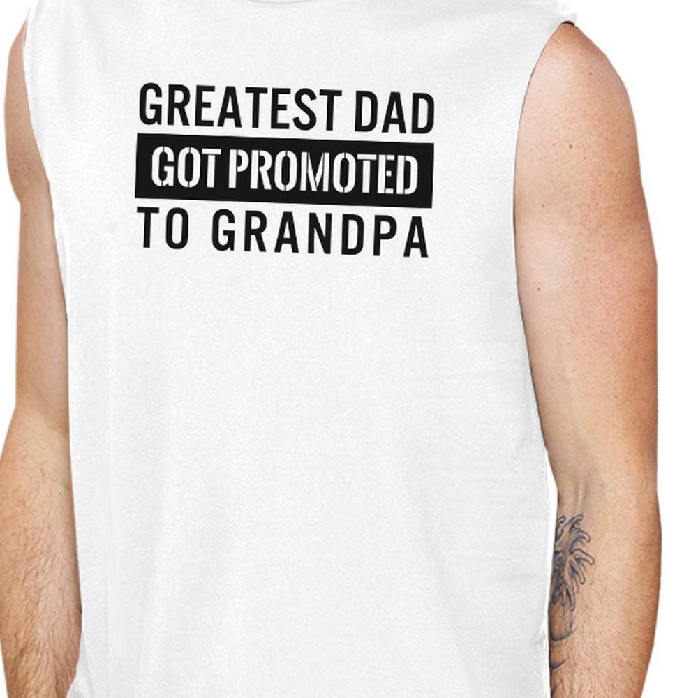 Promoted To Grandpa Men's White Sleeveless Muscle - Cart2u.ro