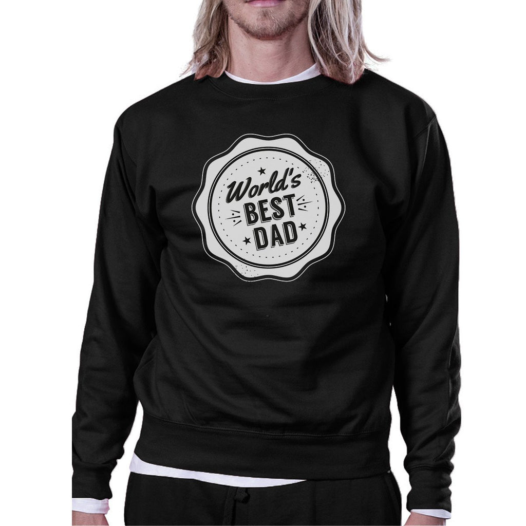 World's Best Dad Unisex Black Sweatshirt Christmas - Cart2u.ro