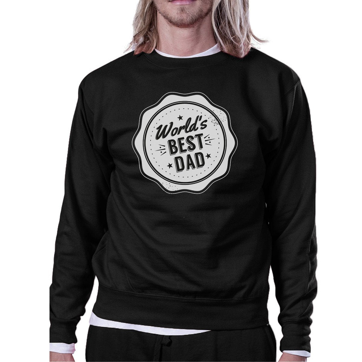 World's Best Dad Unisex Black Sweatshirt Christmas - Cart2u.ro