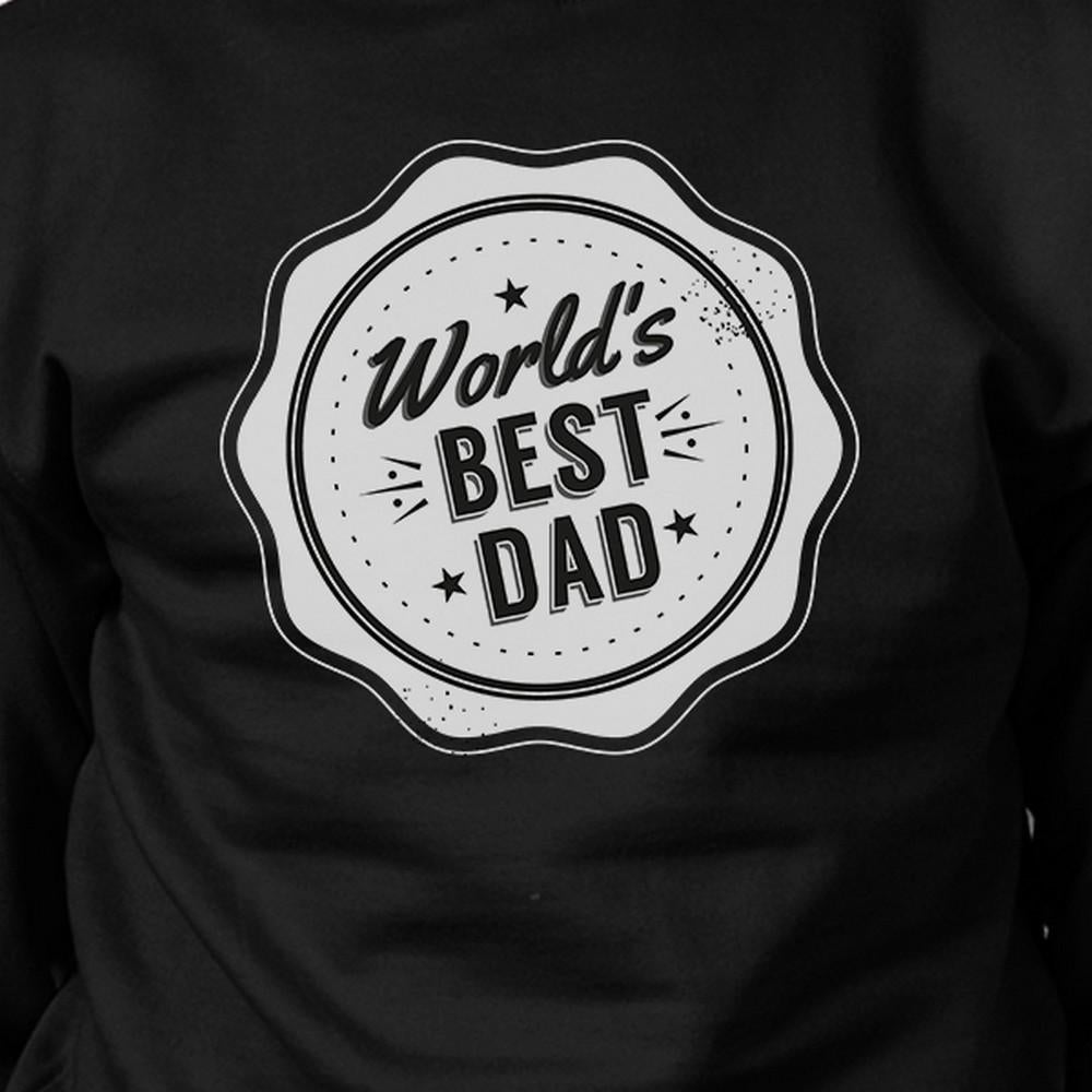 World's Best Dad Unisex Black Sweatshirt Christmas - Cart2u.ro