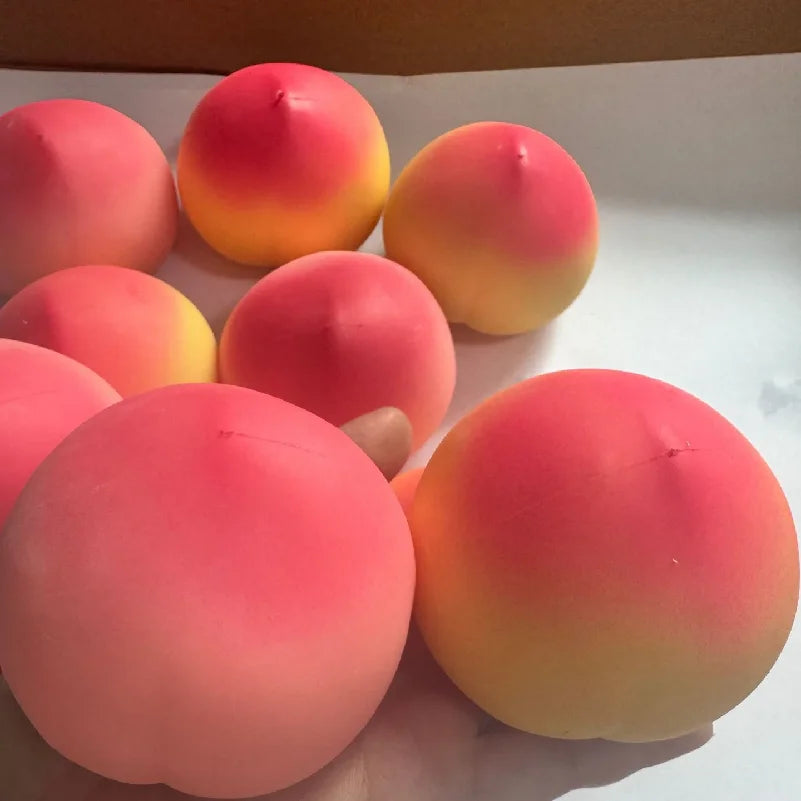 Crispy Sound Peach Fruit Squishy Toy – Slow Rising Stress Relief for Adults, Squeeze Anti-Anxiety Sensory Fidget Toy Daily Joy