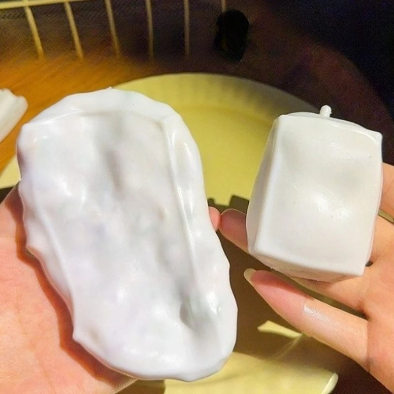 Tofu Stress Ball Shapeable Non-Bounce Crunchy Creamy Feel Squeeze Ball Fidget Toy ASMR Sensory Anti-Stress Toys for Adults Gift