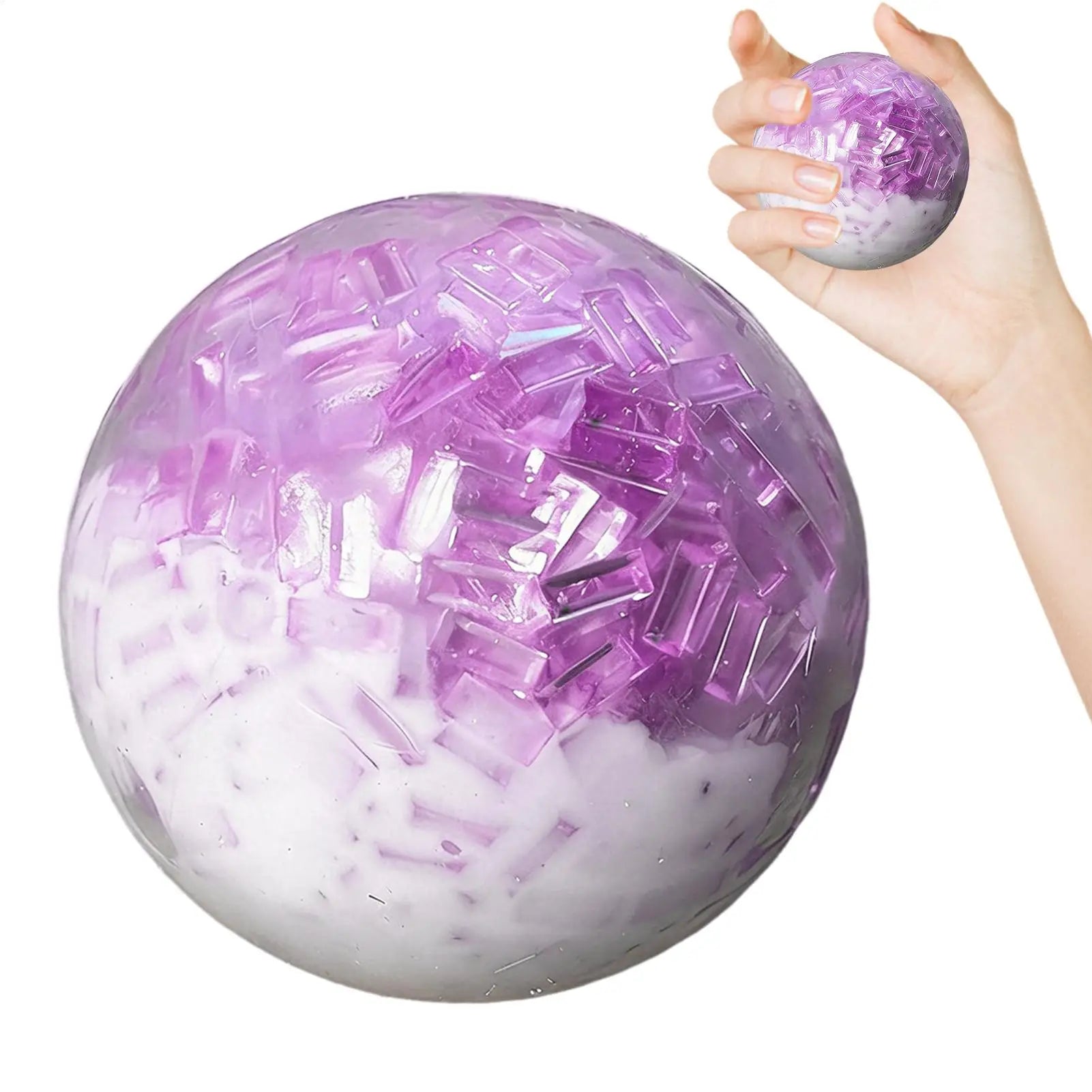 Squishyed Slow Rising Broken Ice Handmade Ball Stress Relief Sensory Fidget Toy For Anxiety ADHD Autism