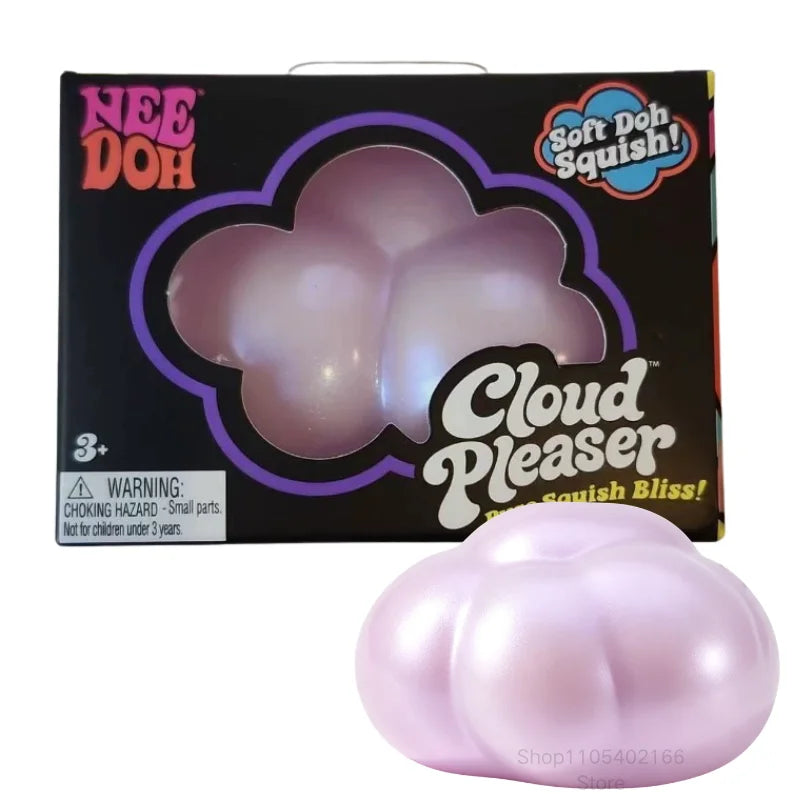 Schylling NeeDoh Cloud Pleaser Squishy Cube Slow Rising Squeeze Toy Anti-Anxiety Stress Relief Fidget For ADHD Focus