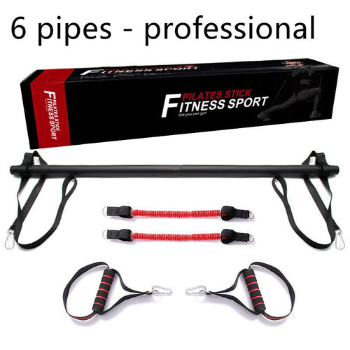 Pilates Bar Kit With Resistance Bands Portable Home Gym Workout