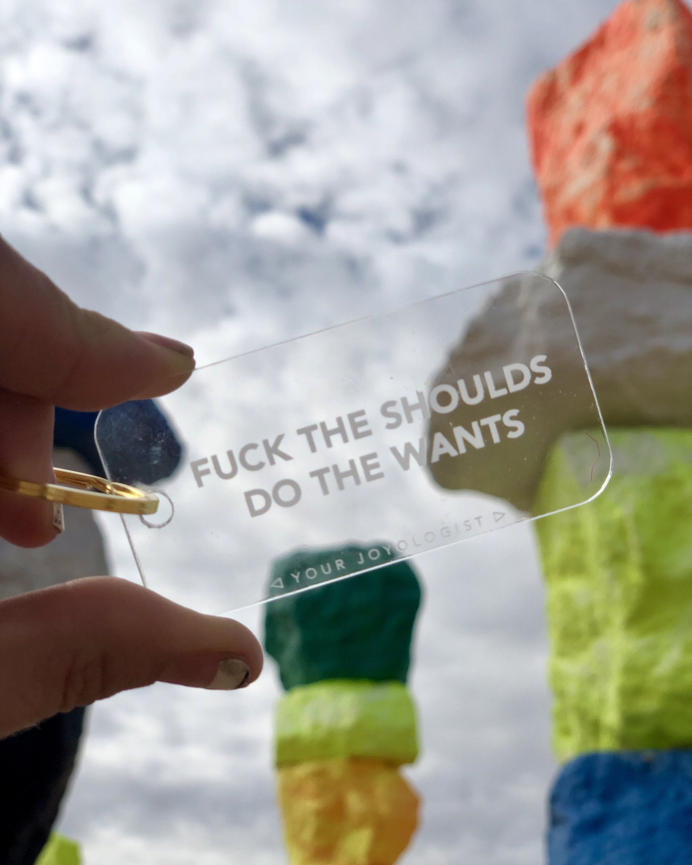 F the Shoulds. Do the Wants - key chain - Cart2u.ro