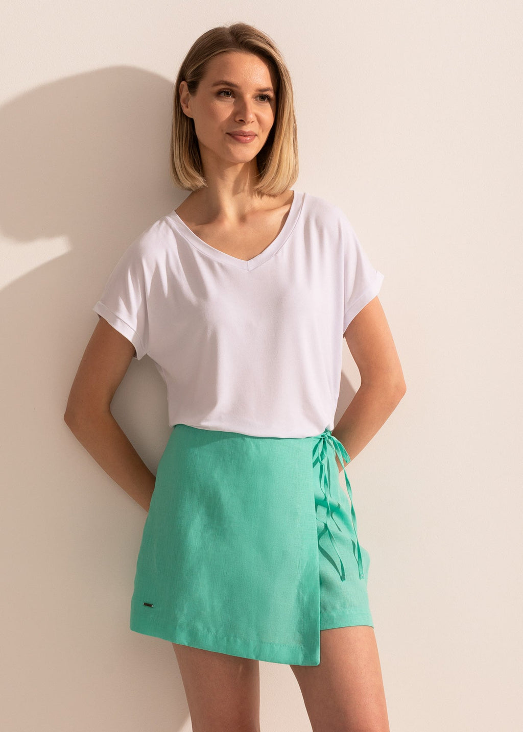 Fustă Pantalon Pure Linen Sofiaman.ro