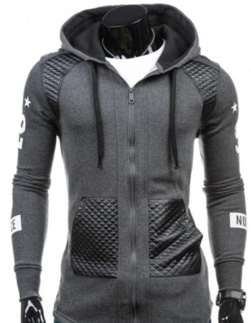 Mens Street Style Biker Hoodie - Cart2u.ro