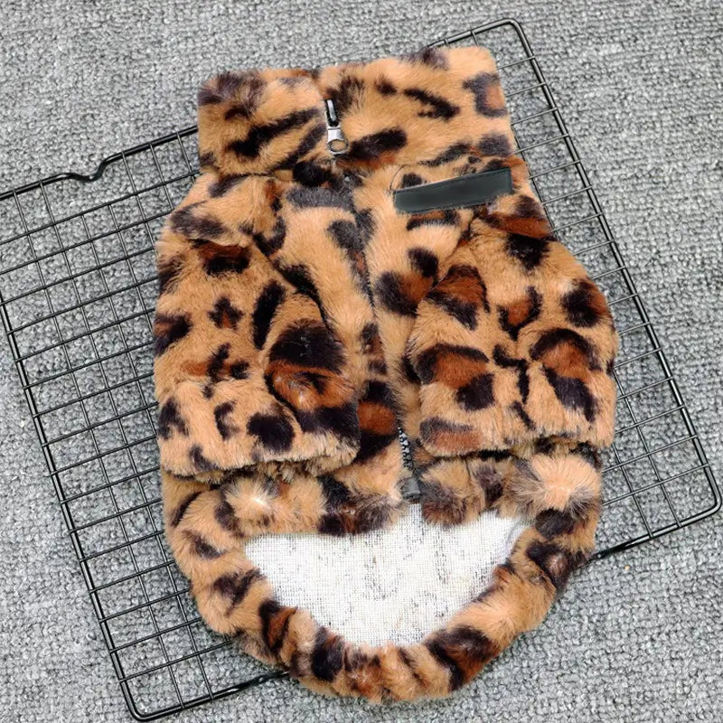 Haină pentru câini, imprimeu leopard Petora