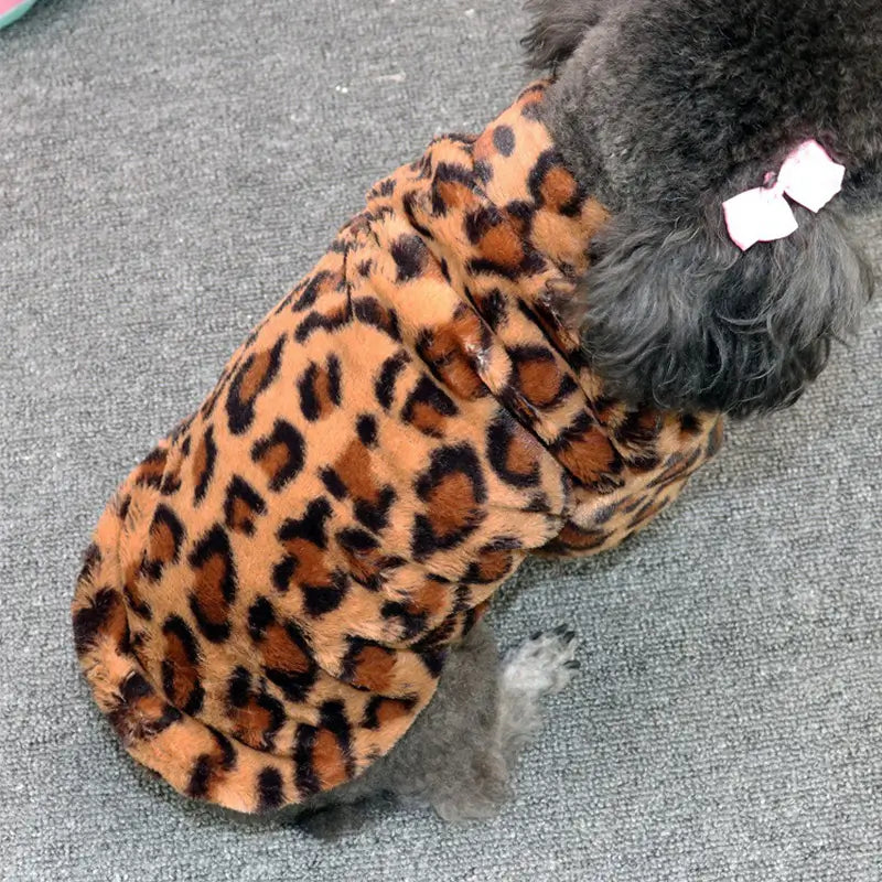 Haină pentru câini, imprimeu leopard Petora