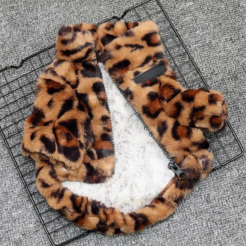 Haină pentru câini, imprimeu leopard Petora