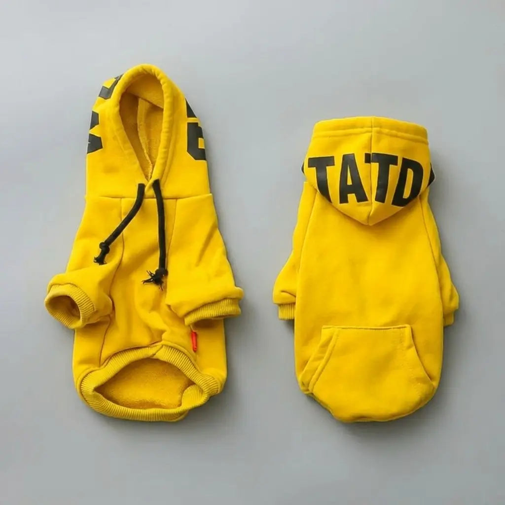 Haină tip hanorac pentru câini, galbenă Petora