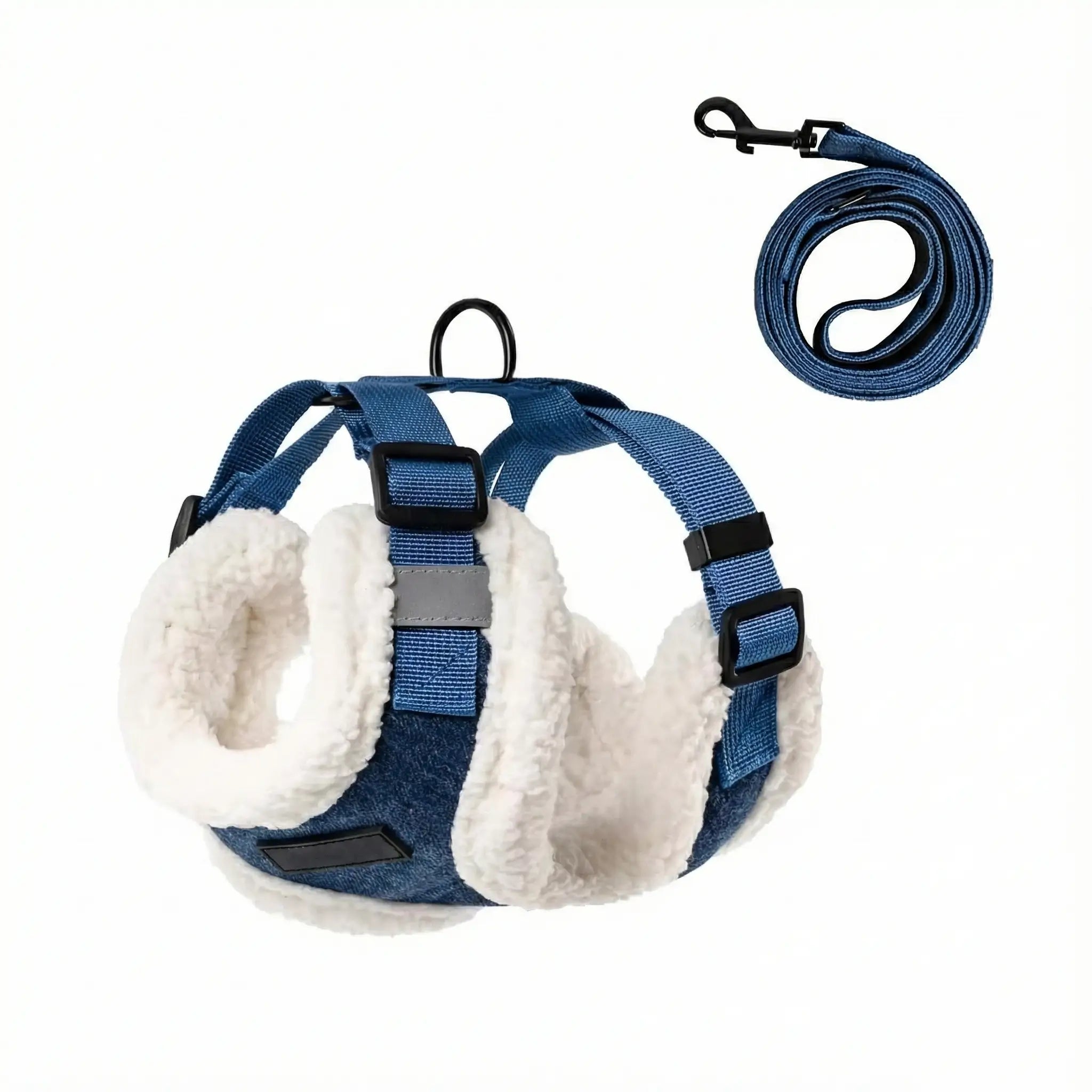 Set Ham Plush + lesă, ajustabil, pentru câini și pisici Petora