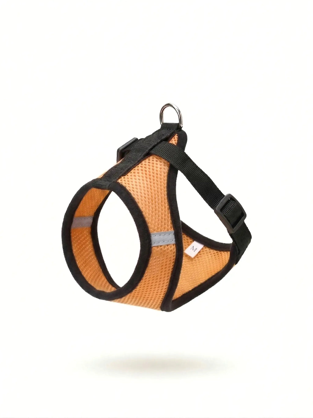 Set ham mesh respirabil pentru căței + lesă 1.5m, ajustare rapidă, galben Petora