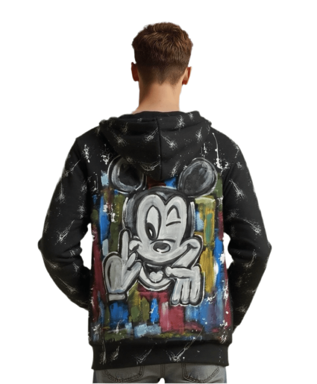 Hand painted mickey hoodie Allabout_painting
