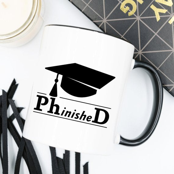 PhinisheD - 11oz Coffee Mug - College PHD - Cart2u.ro