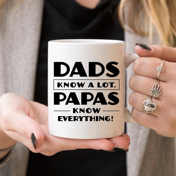 Papa Mug, Dads Know A Lot Papas Know Everything, - Cart2u.ro