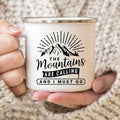 Mountain Mug Enamel Mug Wanderlust Camping Mug The - Cart2u.ro