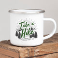 Hiking Gift for Hiker Enamel Mug Wanderlust - Cart2u.ro