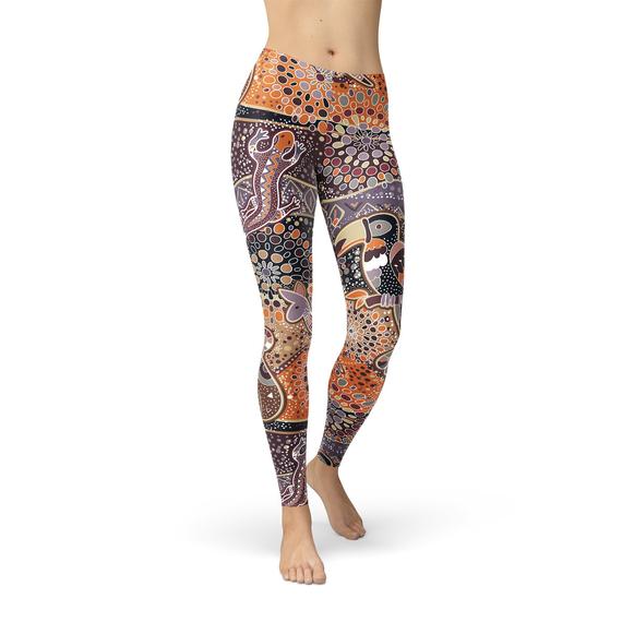 Colanți de damă cu model Aboriginal Dreamtime