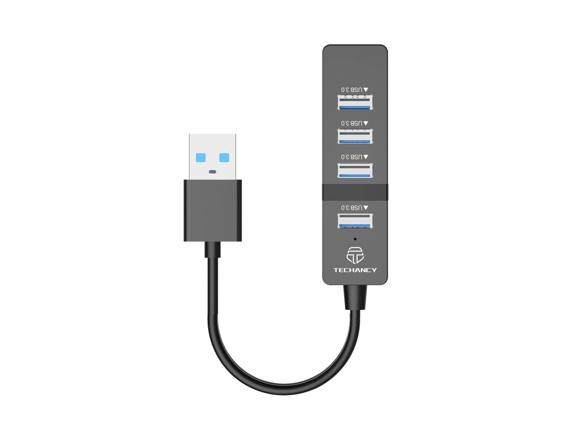 Hub USB Techancy, 4 portas USB 3.0, KT2904, preto