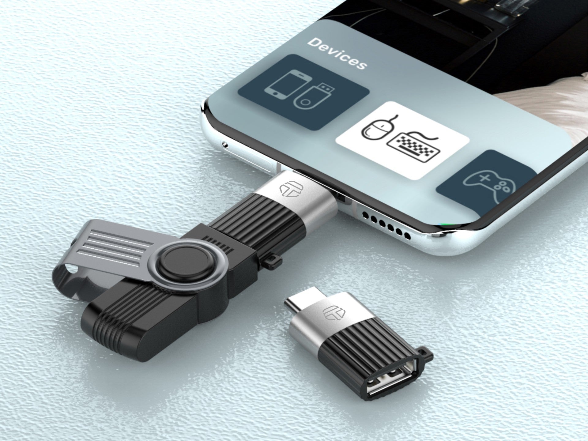 Techancy Adaptador Otg KK2100,Tipo C Para Usb 3.0,Suporta Carregamento