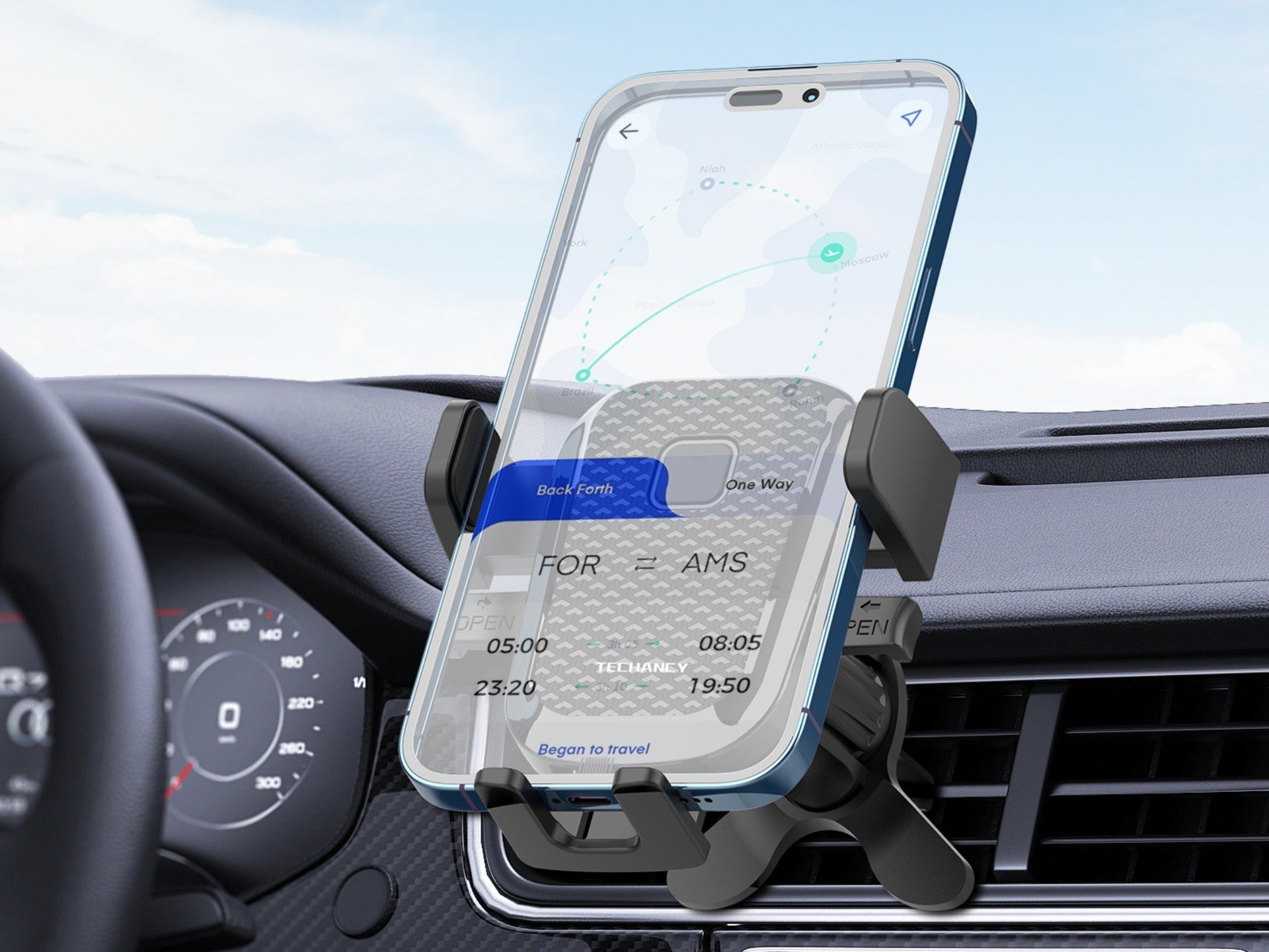 Techancy Suporte Para Telemóvel Para Automóvel Ti2292, Operação Com