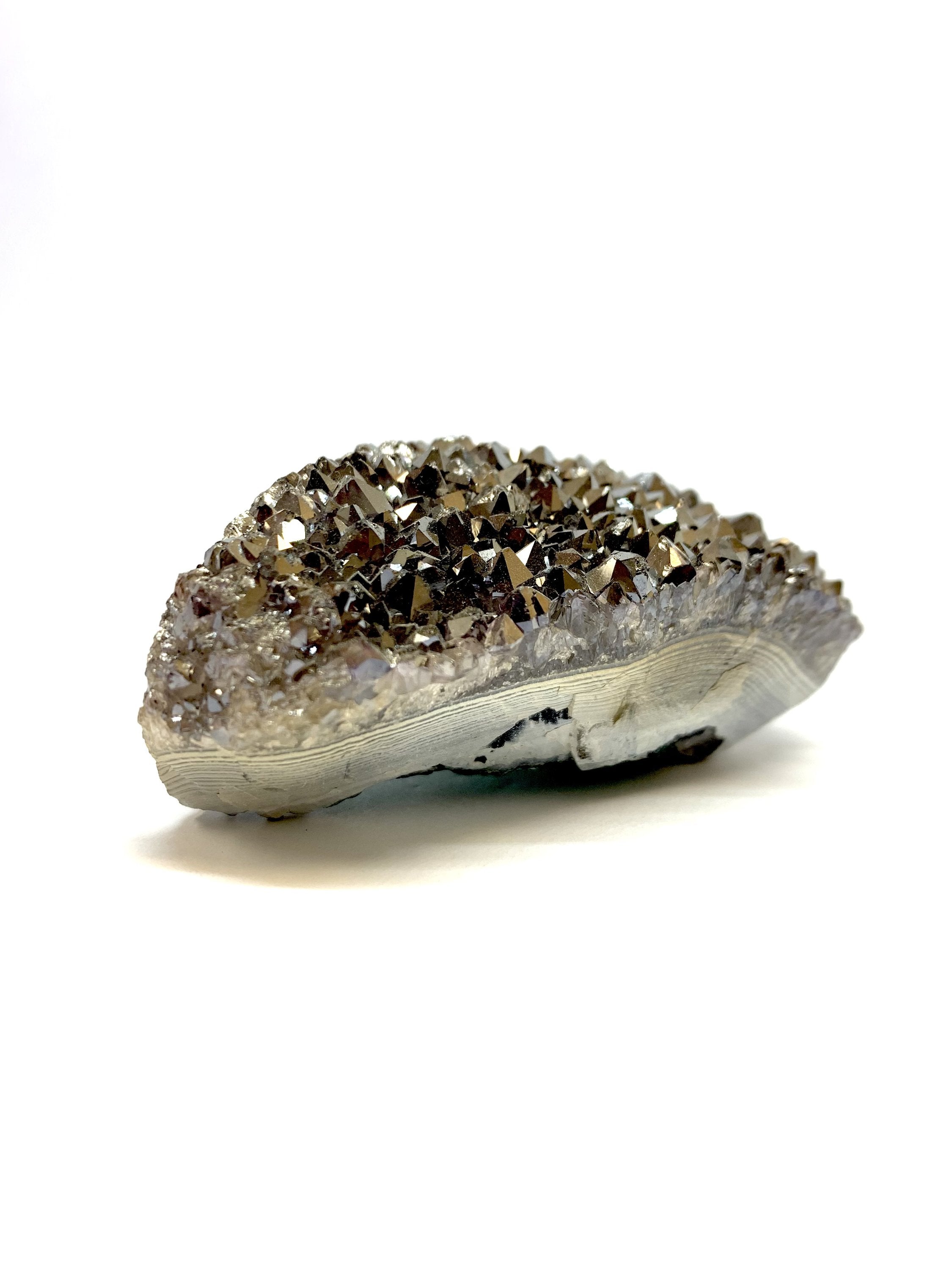 Silver Aura Amethyst Cluster - Cart2u.ro