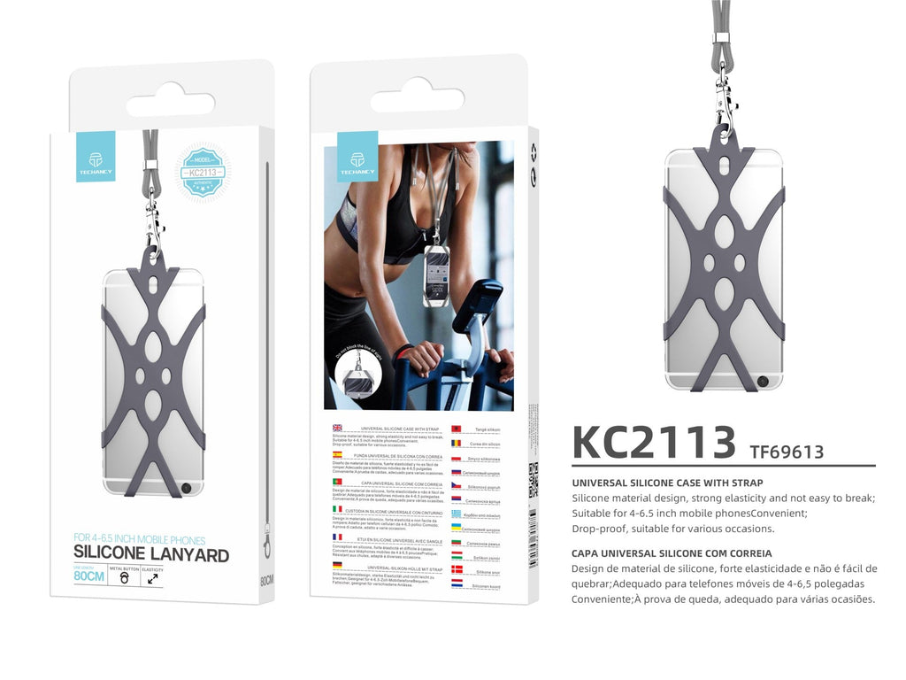 Correio universal de silicone para telemóvel Techancy 80 cm, KC2113,