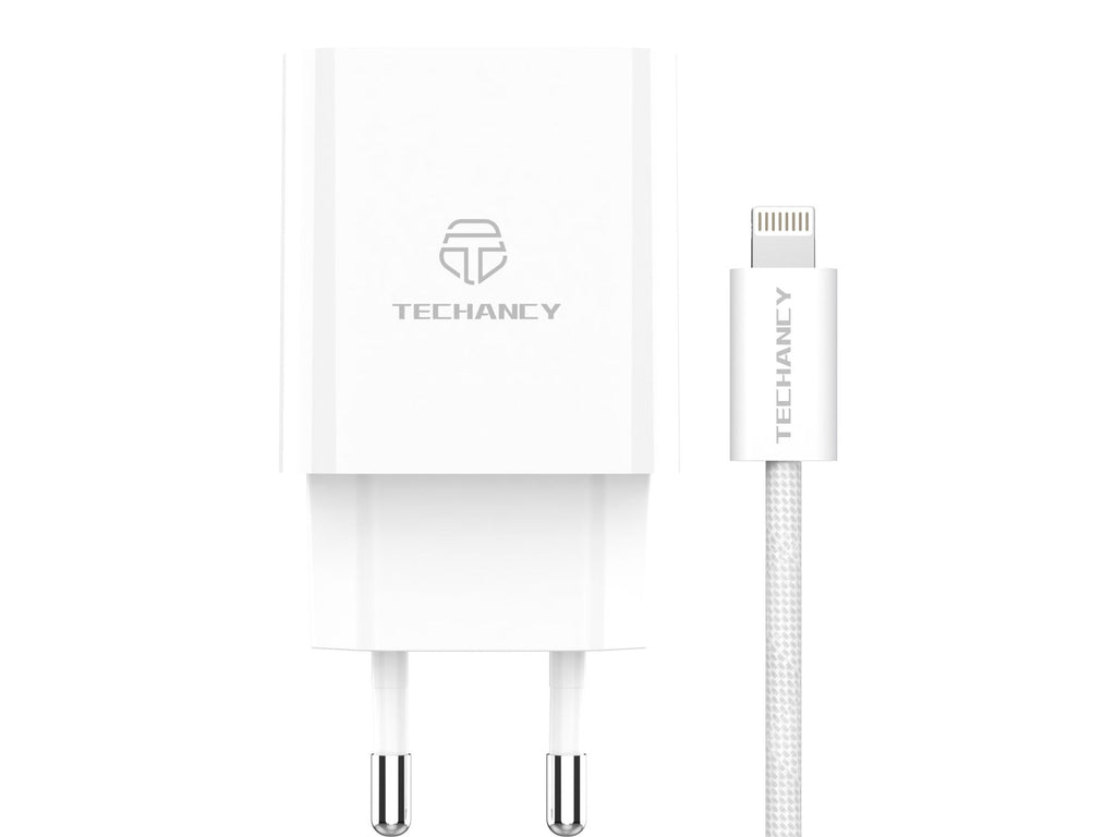 Techancy Încărcător USB-A+USB-C+USB-C TA2822, 45W PD, cu Cablu USB-C