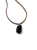 Black Tourmaline Tumbled Pendant - Cart2u.ro