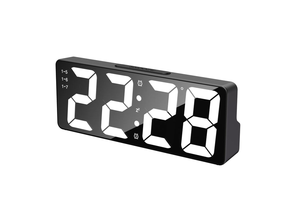 Techancy Despertador Multifunções Led Preto MC1500, Com Relógio, Data,