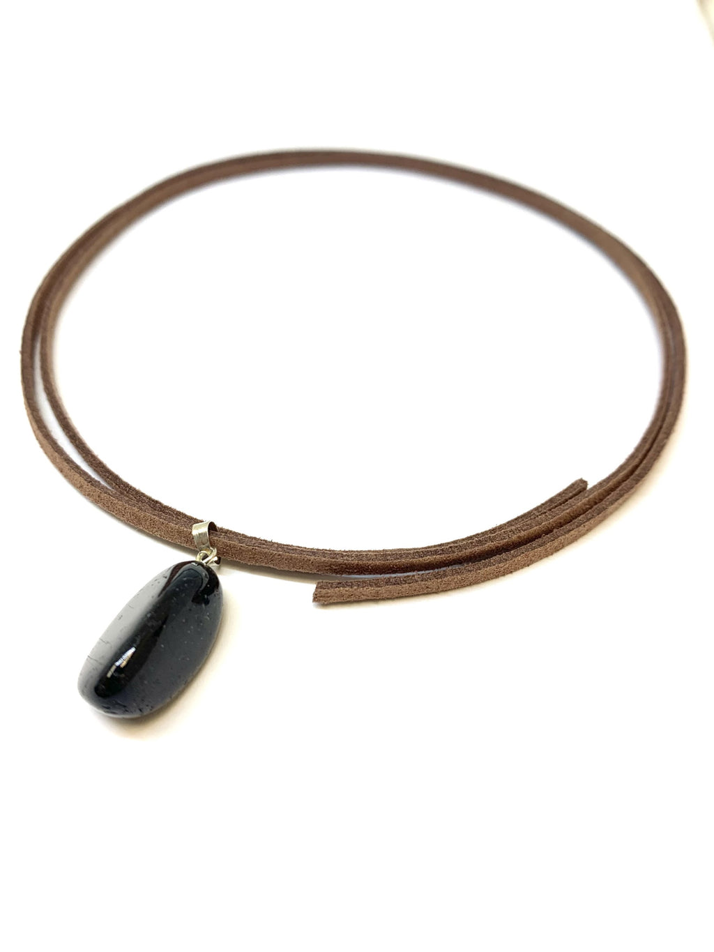 Black Tourmaline Tumbled Pendant - Cart2u.ro