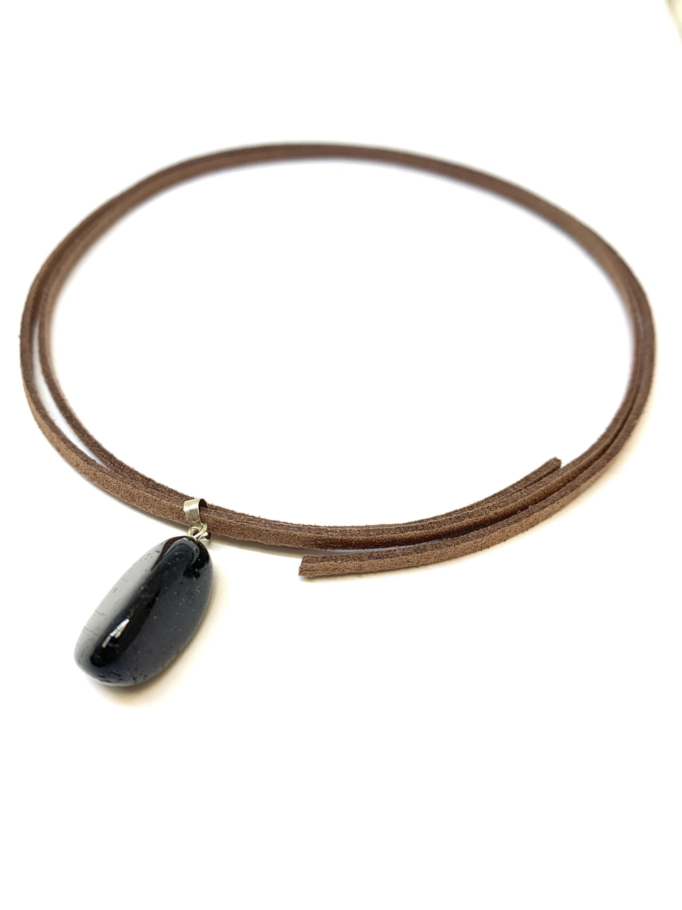 Black Tourmaline Tumbled Pendant - Cart2u.ro
