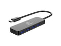Hub Techancy Tipo C para USB 3.0, KK2107, expansor USB 4 em 1, preto