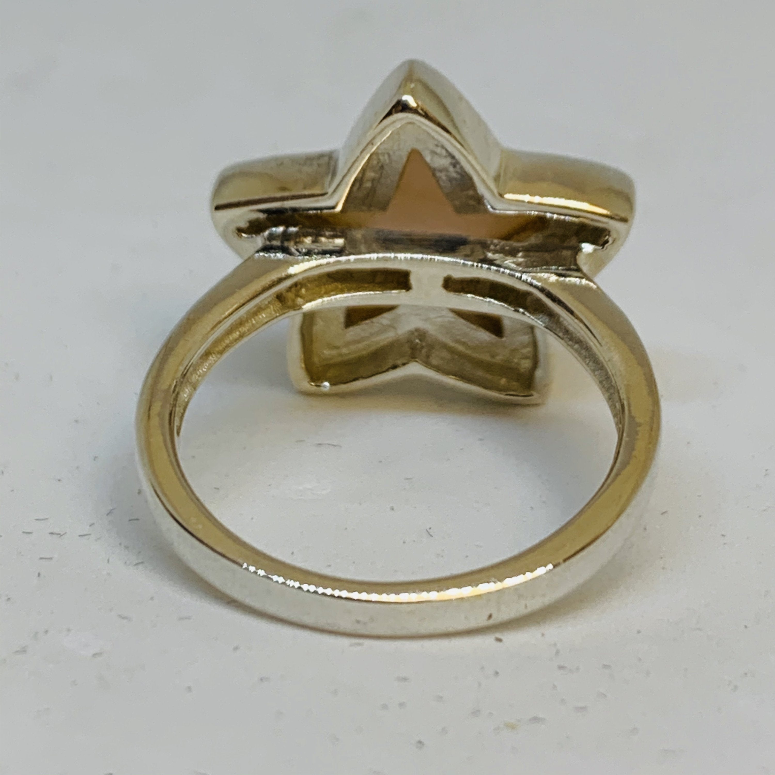 Silver Mother Of Pearl Ring (Star) - Cart2u.ro