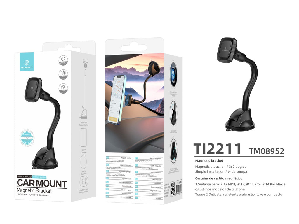 Techancy Suporte Magnético Para Telemóvel Car Preto Ti2211, Forte