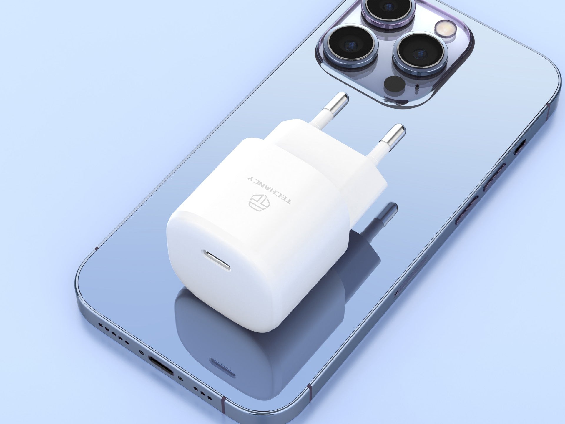 Techancy Carregador Pd De 30w Usb C Branco TA2811, Cabo De
