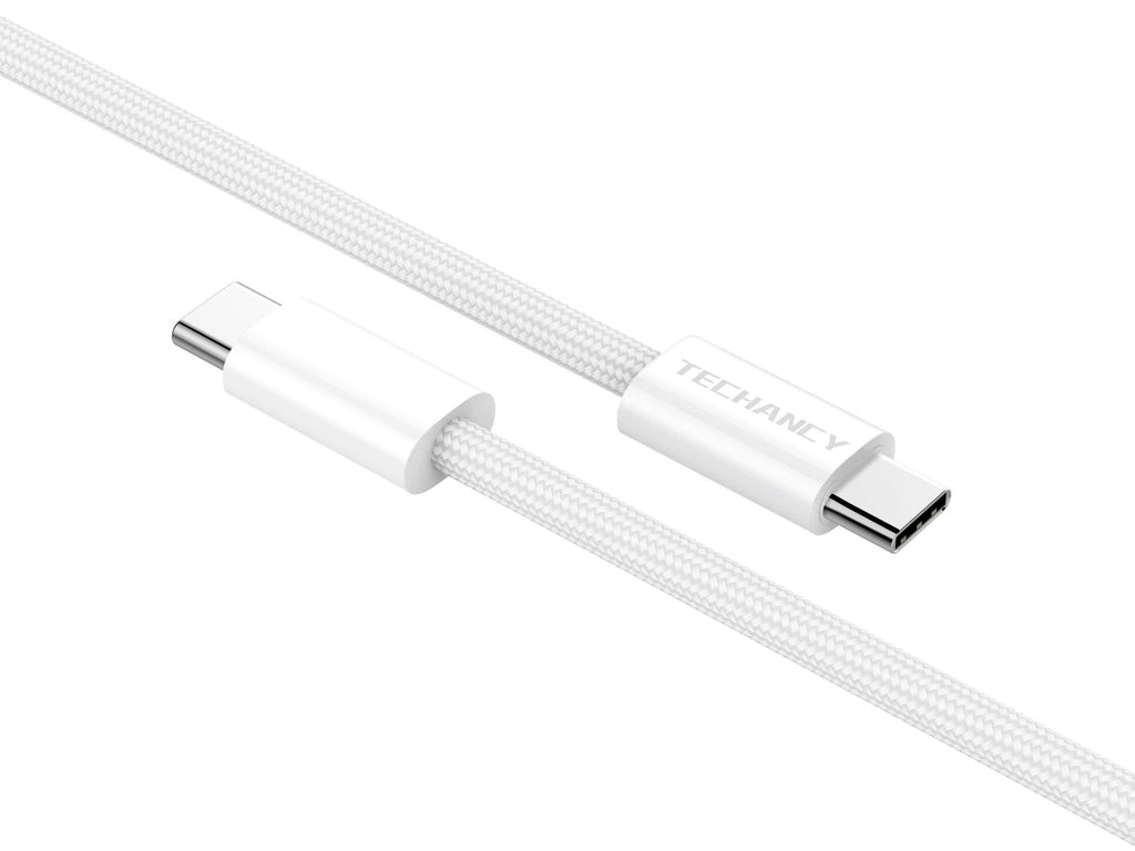 Techancy Cabo USB-C para USB-C TB4764 1M PD 60W, Trancado, Carga