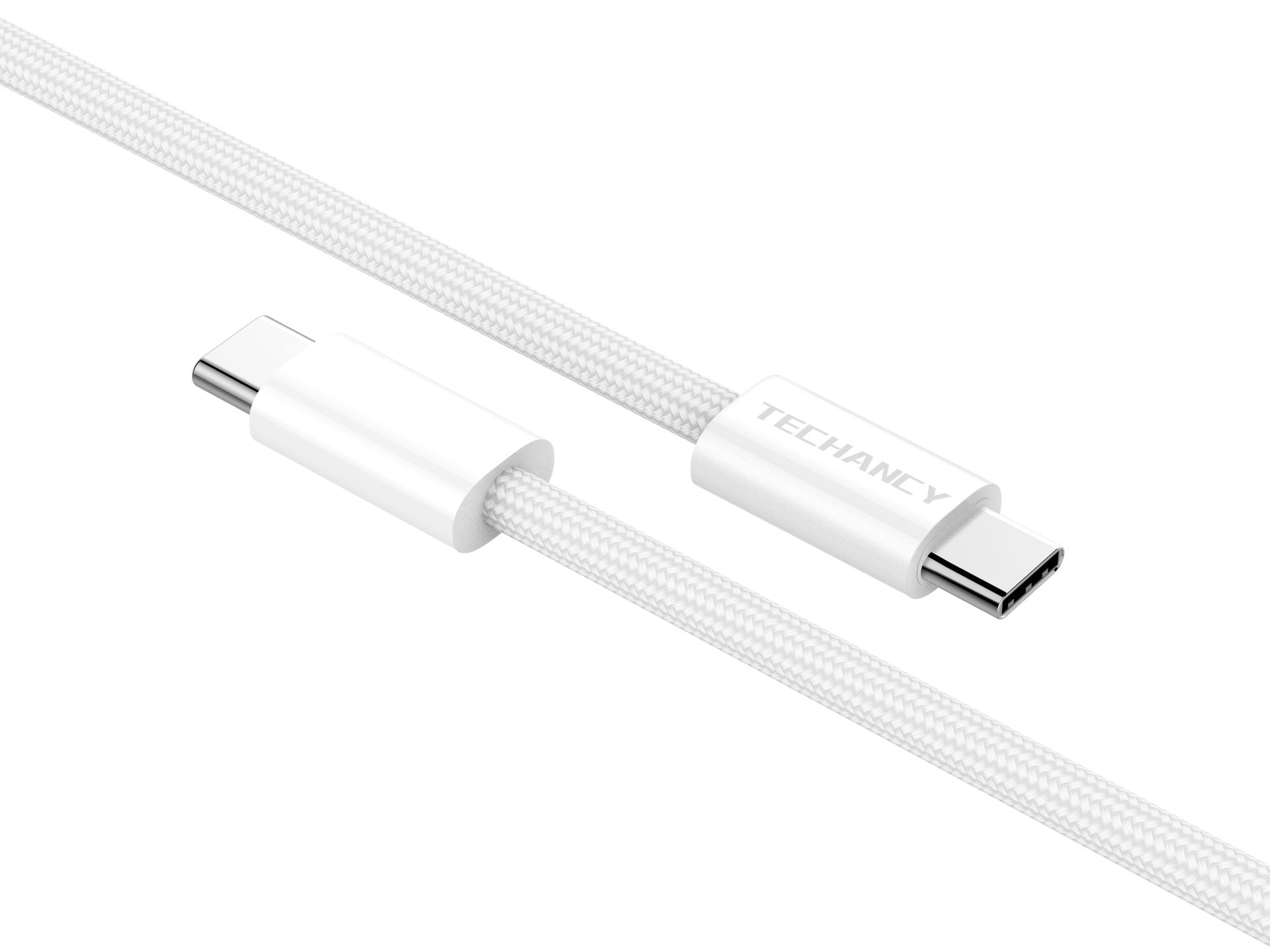 Techancy Cabo USB-C para USB-C TB4764 1M PD 60W, Trancado, Carga