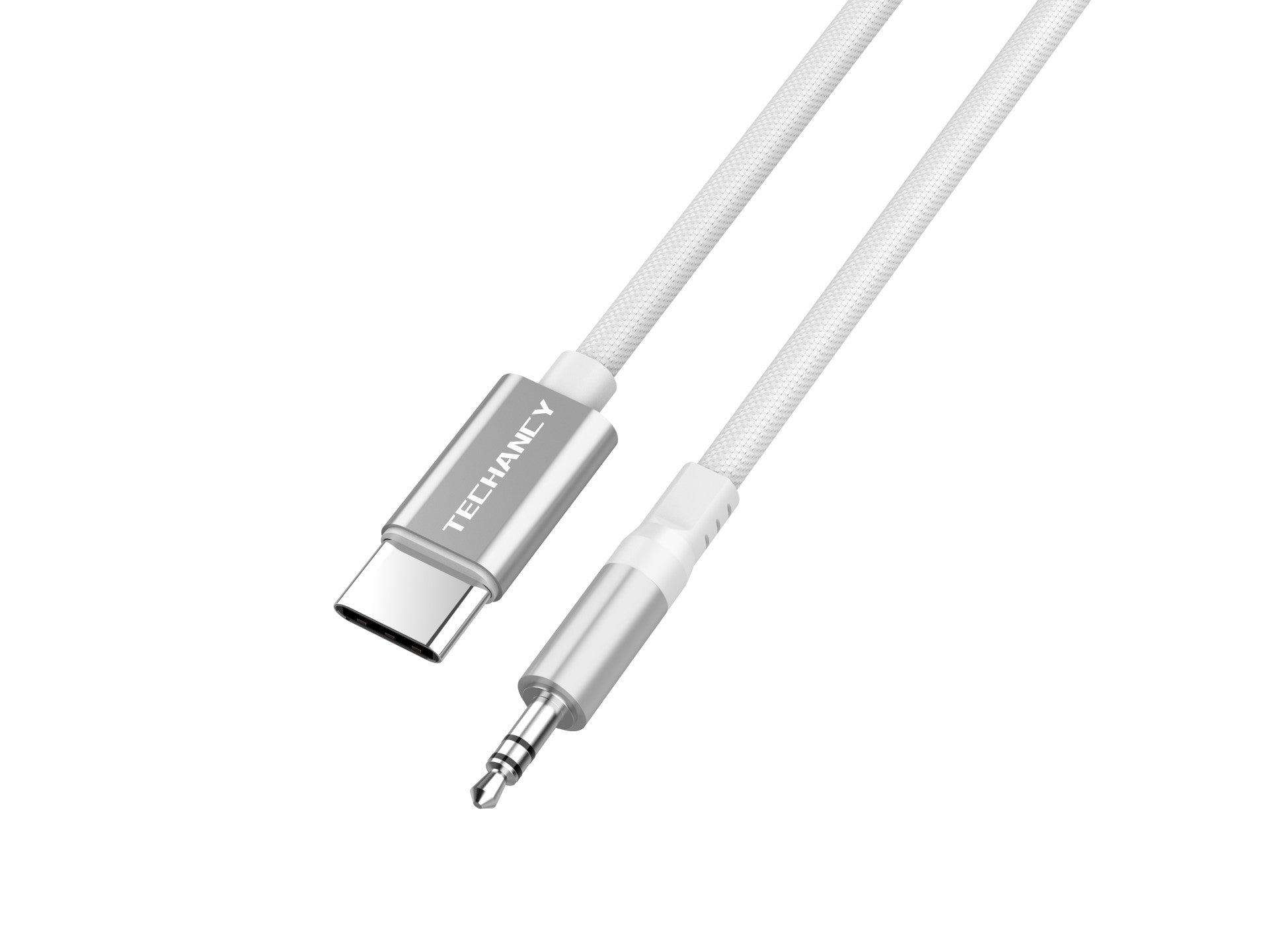 Techancy Cabo Audio Digital KQ2605 Type-C para 3.5mm, 1M, Trancado,