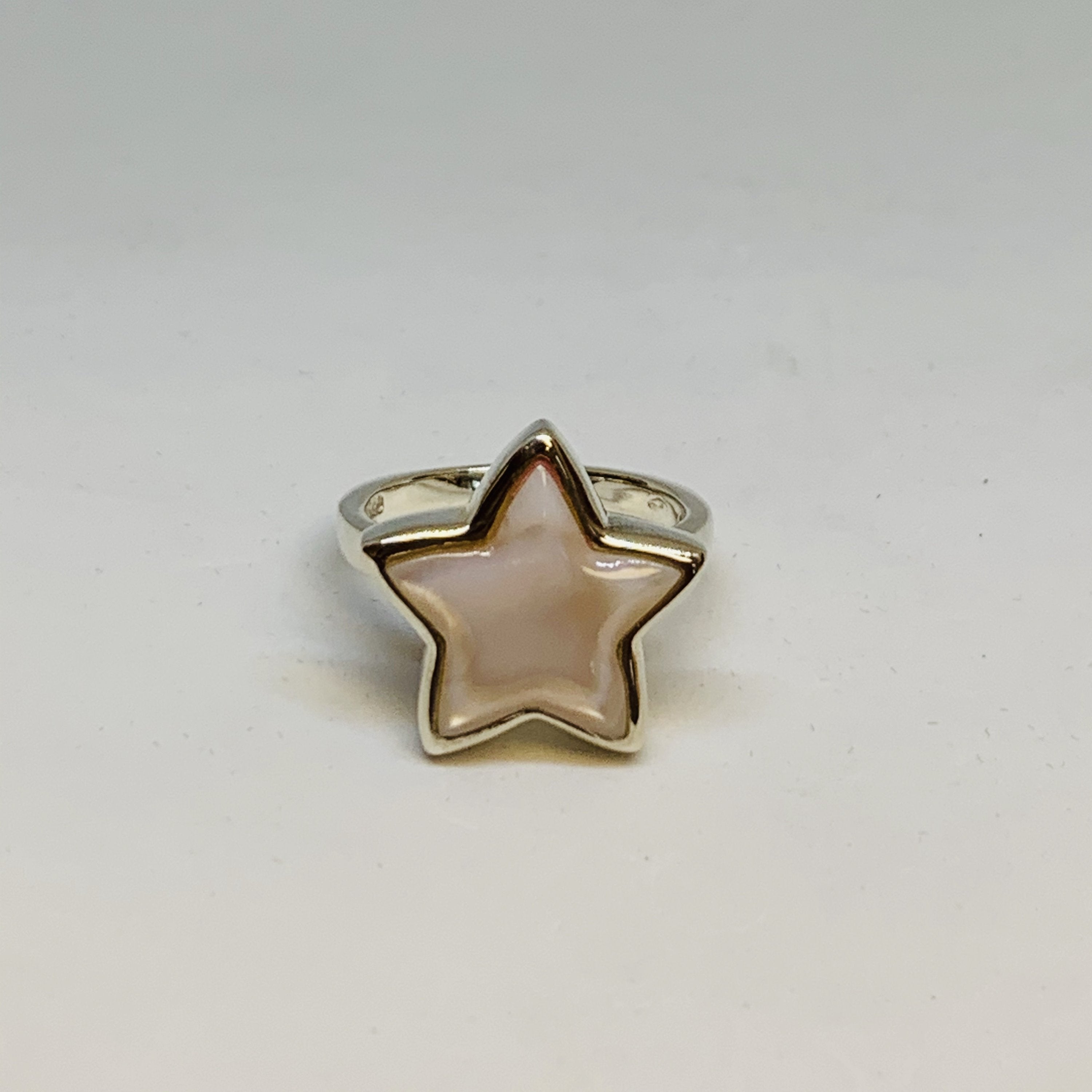 Silver Mother Of Pearl Ring (Star) - Cart2u.ro