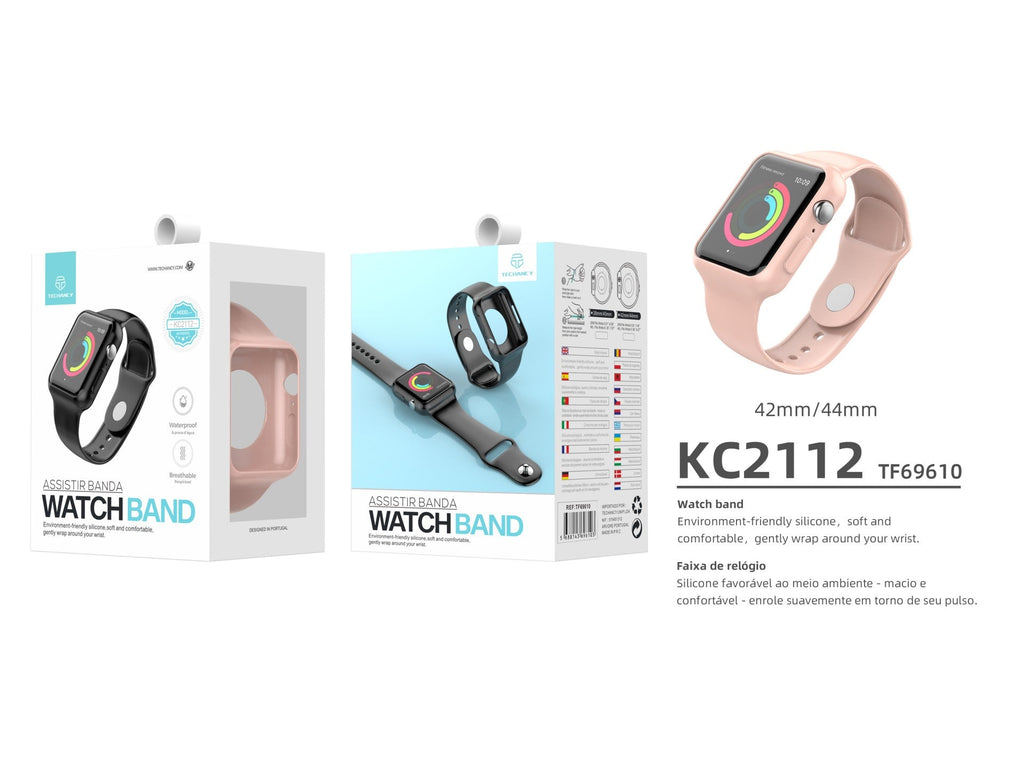 Pulseira para relógio totalmente adesiva Techancy, KC2112, compatível